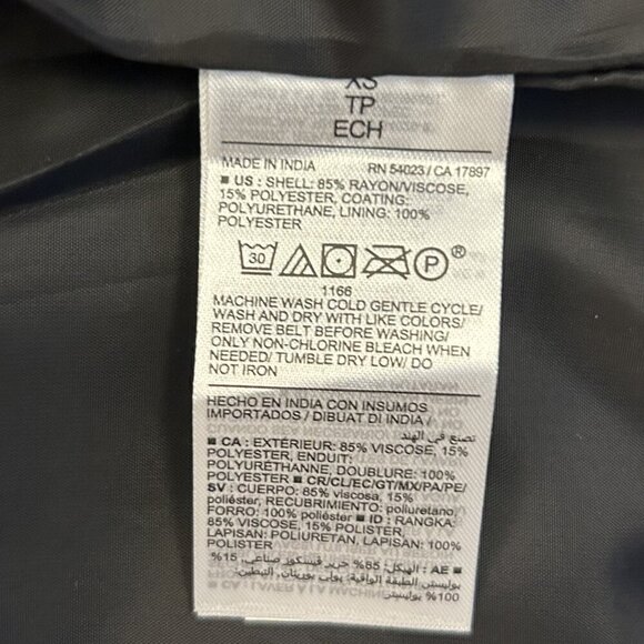 Old Navy Women's Faux Leather Belted Biker Jacket Size XS Black Full Zip NWT - Picture 16 of 16